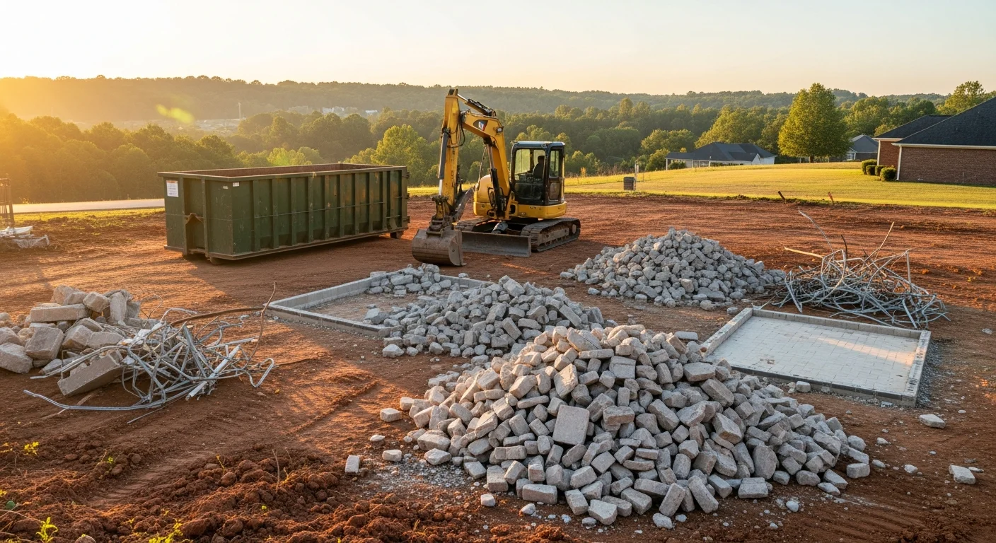 Cleared residential lot ready for new construction or landscaping