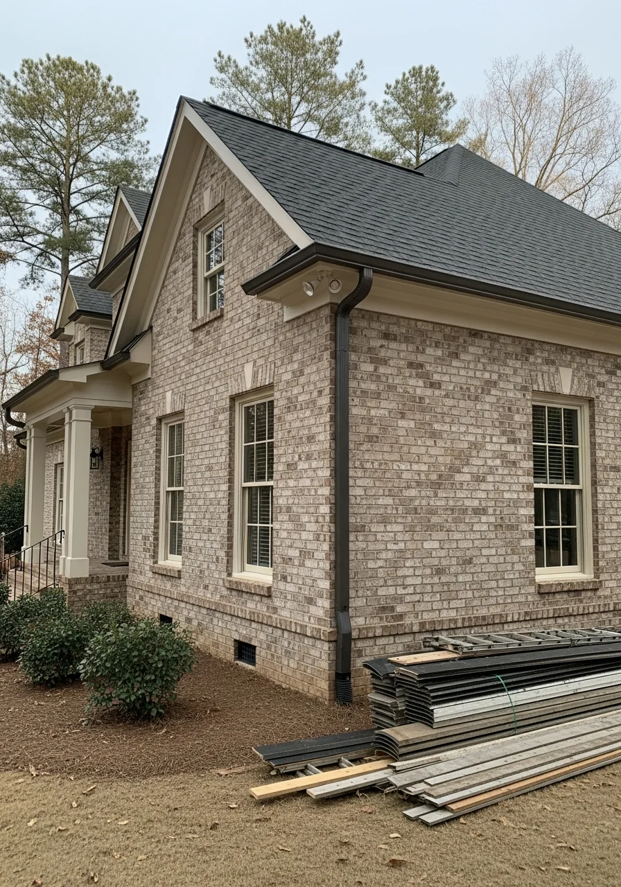 Close-up of professional workmanship on a Granite Falls property exterior showing quality materials and finishing.